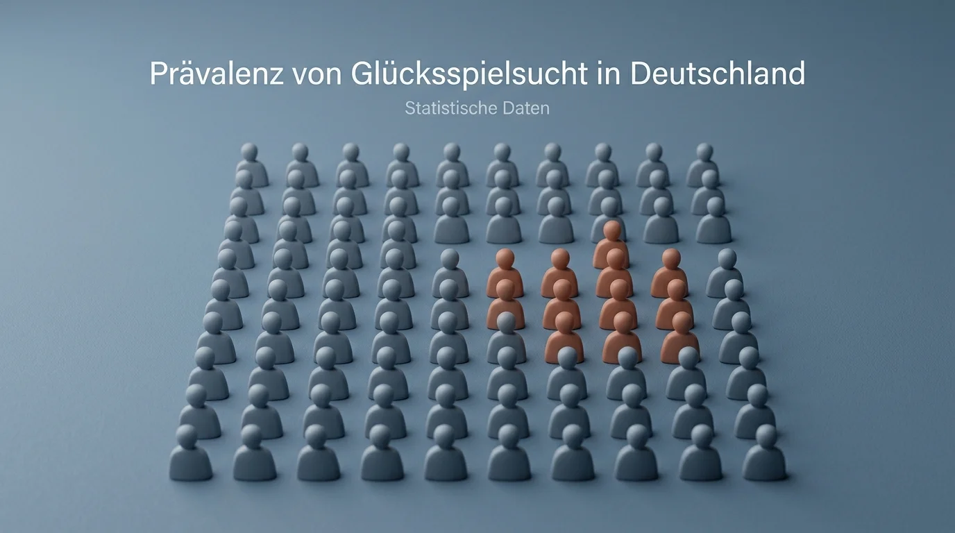 Abstrakte Bevölkerungsgrafik als Sinnbild für die Spielsuchtprävalenz in Deutschland
