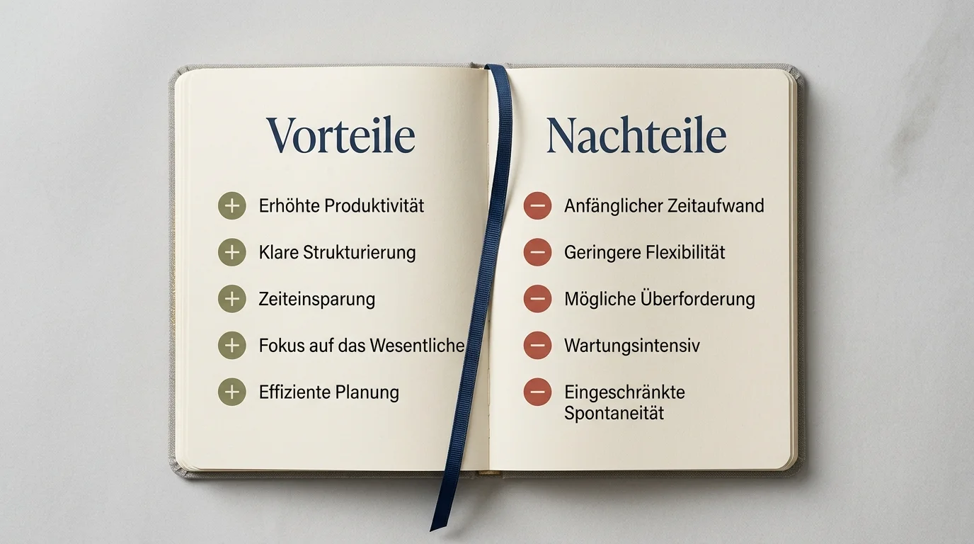 Doppelseitige Tafel mit Vor- und Nachteilen unlizenzierter Glücksspielangebote in nüchterner Aufmachung